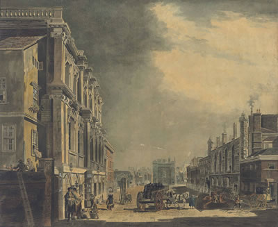 View of Whitehall, looking south towards Westminster Abbey