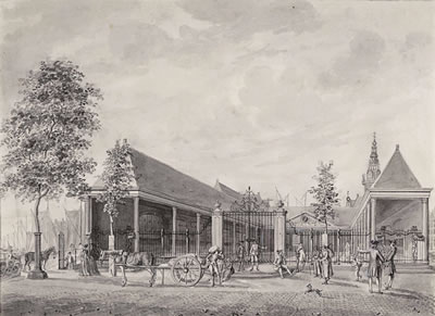 A view of the Nieuwe Korenbeurs on the Damrak, Amsterdam, the tower of the Oude Kerk beyond by Hermanus Petrus Schouten - Auction record, sale price, and art valuation. Compare with similar artists and explore comparable artworks.
