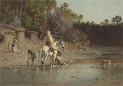On the bank of the El Kantara river