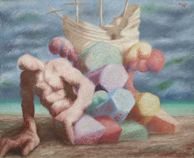 Croix marine by Alberto Savinio - Auction record, sale price, and art valuation. Compare with similar artists and explore comparable artworks.