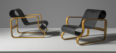 A PAIR OF 'PAIMIO' ARMCHAIRS, MODEL NO. 41/8-3, DESIGNED 1932, EXECUTED 1950S