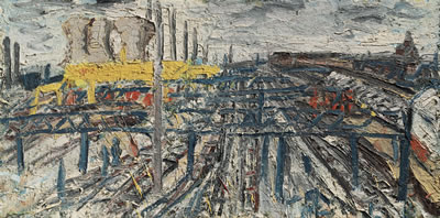 Sample artwork by Leon Kossoff (1926 - 2019), known for expresssionist child figure, cityscape and portrait painting, drawing, printmaking - View similar artists and auction records