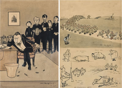 The Millionaire (i); Why we Halted (ii); The Post-Impressionist Exhibition (iii) by Henry Mayo Bateman - Auction record, sale price, and art valuation. Compare with similar artists and explore comparable artworks.