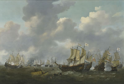 The Battle of Leghorn, 4th March 1653, during the First Anglo-Dutch War (1652-54) by Reinier Nooms - Auction record, sale price, and art valuation. Compare with similar artists and explore comparable artworks.