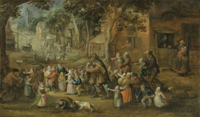A hurdy-gurdy player surrounded by village children by David Vinckeboons - Auction record, sale price, and art valuation. Compare with similar artists and explore comparable artworks.