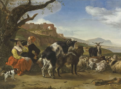 Sample artwork by Jan Baptist Weenix (1621 - 1659-63), known for still life, figure, landscape paintings, ruins - View similar artists and auction records