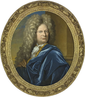 A posthumous portrait of Vincent Paets (1658-1702), bust-length, in a blue velvet cloak by Pieter van der Werff - Auction record, sale price, and art valuation. Compare with similar artists and explore comparable artworks.