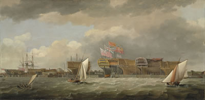 A view of Blackwell Yard from the Thames by Francis Holman - Auction record, sale price, and art valuation. Compare with similar artists and explore comparable artworks.