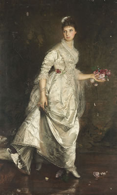 The lady in white