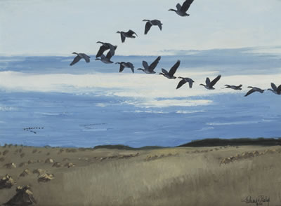 Geese Over Stubble, 1952