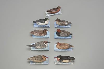 Nine Miniature Ducks