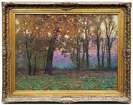 "October Evening" by William Langson Lathrop - Auction record, sale price, and art valuation. Compare with similar artists and explore comparable artworks.