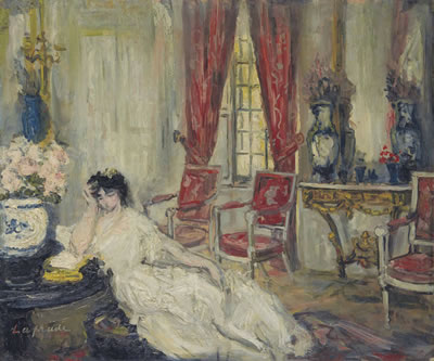 La femme de l'artiste accoudée dans son salon by Pierre Laprade - Auction record, sale price, and art valuation. Compare with similar artists and explore comparable artworks.