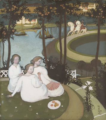 Légende de chevalerie ou Trois jeunes princesses (Première version à la gouache) by Maurice Denis - Auction record, sale price, and art valuation. Compare with similar artists and explore comparable artworks.
