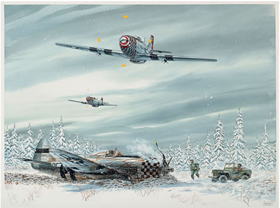 AIRBORNE 44-Atterrissage du Lieutenant J. W. Pinkerton – 27 décembre 1944 – Ouffet, Belgique