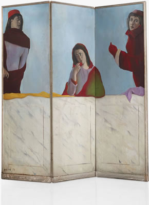 Paravent à trois feuilles 'La Vierge Marie et ses deux pages', 1934