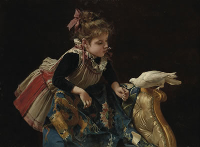 Jeune fille à la colombe