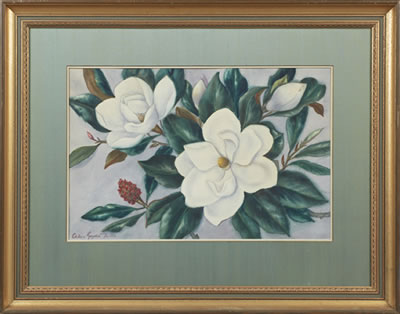 Magnolia Blossoms by Octavia Tullis - Auction record, sale price, and art valuation. Compare with similar artists and explore comparable artworks.