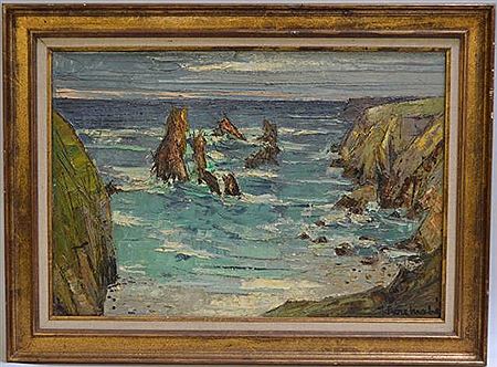 Sample artwork by Yves Bore-Mahe (20th Century), known for landscape painting - View similar artists and auction records