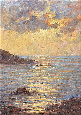 Sunset across the shore