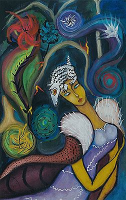 'Lady of White Hedgehogs (Loving Creatures)' by Elisabeth Vassilieff - Auction record, sale price, and art valuation. Compare with similar artists and explore comparable artworks.