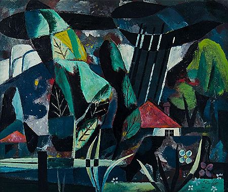 'Farm Landscape with Storm'