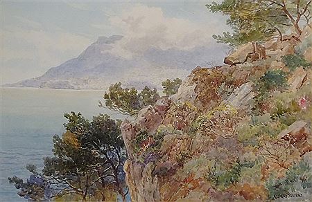 'Near Menton South of France' by Albert Stevens - Auction record, sale price, and art valuation. Compare with similar artists and explore comparable artworks.