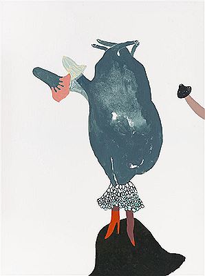 Sample artwork by Elzbieta Prusinowska (Born 1985), known for organic form painting - View similar artists and auction records