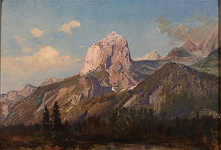 Alpine landscape with lake