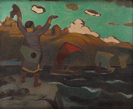 Sample artwork by Nicolas Ivanoff (1885 - 1931), known for landscape, genre, fantasy painting - View similar artists and auction records