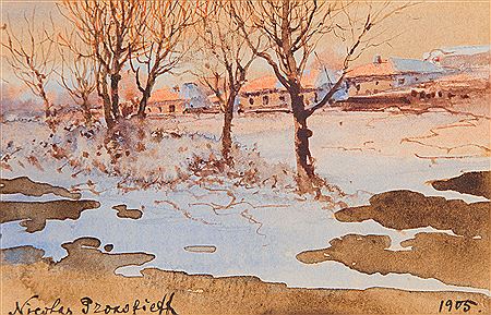 Pejzaz zimowy, 1905