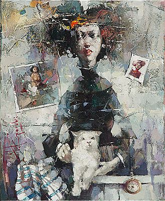 Lady with a cat