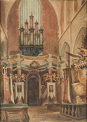 "Interior of Corpus Christi Church in Krakow"