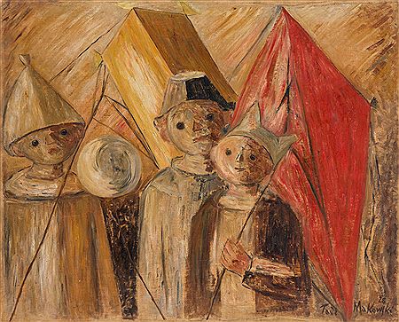 "Kites" by Tadeusz Makowski - Auction record, sale price, and art valuation. Compare with similar artists and explore comparable artworks.