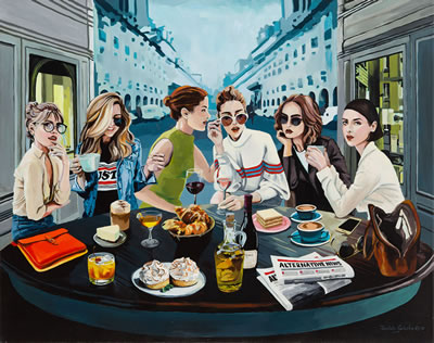 Gossip girls II by Izabela Galazka - Auction record, sale price, and art valuation. Compare with similar artists and explore comparable artworks.