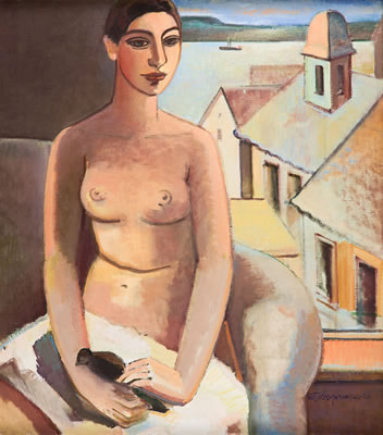 "Woman with the bird" from the cycle "Journeys"