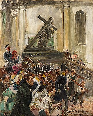 Men of Warsaw going to the November Uprising