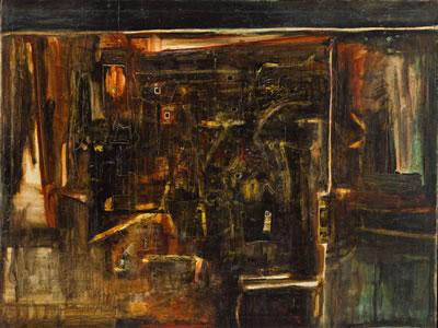 Sample artwork by Marian Bogus (1920 - 1980), known for abstract sculptural and spatial compositions, painting, sculpture, scenery, and graphics - View similar artists and auction records