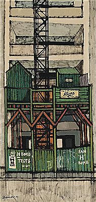BUILDING UNDER CONSTRUCTION, 1957