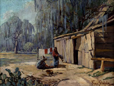 Mexican Cotton Pickers in their Shack