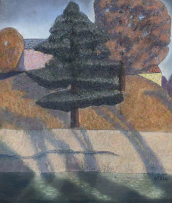 "Untitled, Creek & Trees" by Thomas Stell - Auction record, sale price, and art valuation. Compare with similar artists and explore comparable artworks.