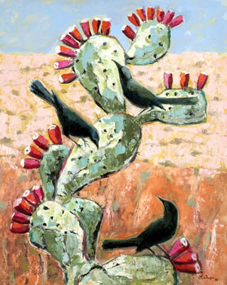 Cactus and Crows 1983 by Otis Dozier - Auction record, sale price, and art valuation. Compare with similar artists and explore comparable artworks.