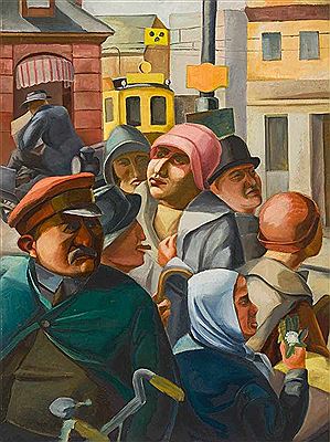 The Hauptwache (street scene with luggage man)