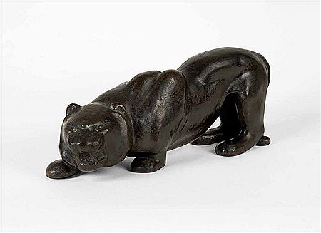 Sample artwork by Philipp Harth (1885 - 1968), known for large wild animal sculpture in wood, stone, bronze, ink drawing - View similar artists and auction records