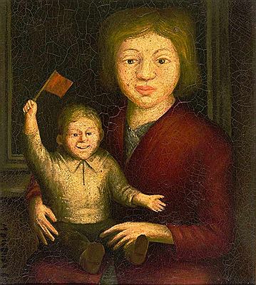 Rau mit Fahne schwenkendem Kind by Peter Makolies - Auction record, sale price, and art valuation. Compare with similar artists and explore comparable artworks.