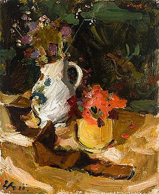 Still Life with Flowers pitcher