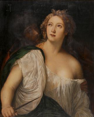 Lukretia und ihr Gemahl Lucius Tarquinius Collatinus, nach dem Gemälde von Tiziano Vecellio, genannt Tizian (1488-1576)
