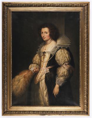 Portrait der Maria de Tassis (1611-1638), nach dem Gemälde von Anthonis van Dyck (1599-1641) by Maria Schoffmann - Auction record, sale price, and art valuation. Compare with similar artists and explore comparable artworks.