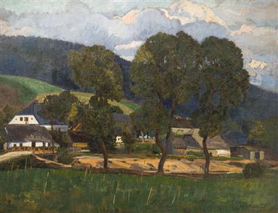 Landscape with a Village by Lilli Godl-Brandhuber - Auction record, sale price, and art valuation. Compare with similar artists and explore comparable artworks.
