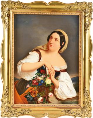 "Mädchen mit Blumenkorb"